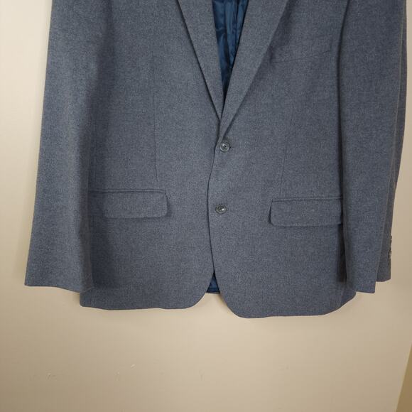 Jos. A. Banks Gray Wool/Silk Brand Two Button Blazer Size 44L - Picture 3 of 12